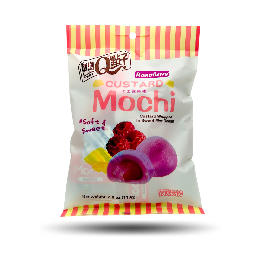 🍓 Taiwan Dessert Q Raspberry Custard Mochi